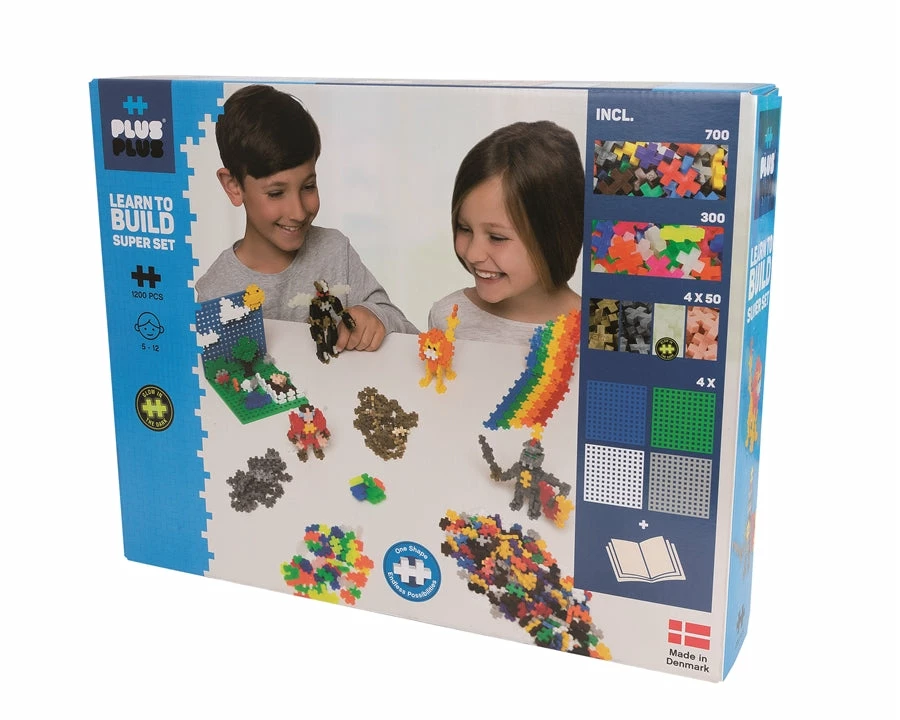 PLUS-PLUS Plus Plus - Basic - Learn To Build Super Set - 1200 Pcs 1 PLUS-PLUS Plus Plus - Basic - Learn To Build Super Set - 1200 Pcs
