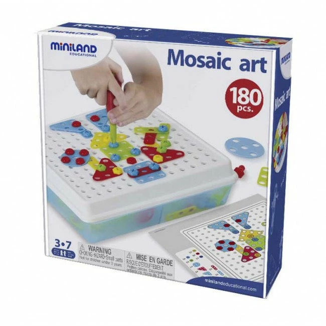 Miniland - Mosaic Art Peg Board 180pcs 1 Miniland - Mosaic Art Peg Board 180pcs