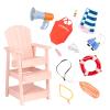 Our Generation - Lifeguard Chair Set 2 Our Generation - Lifeguard Chair Set -model toy shop BD35200 Our Generation Lifeguard Playset 18 inch dolls MAIN 1024x1024