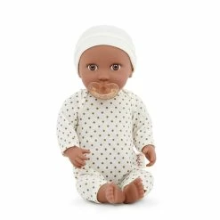 Babi - Baby Doll Dark 14inc With Polka Dot Ivory Outfit