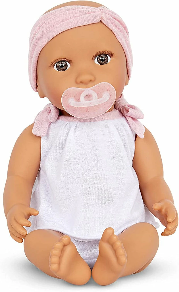Babi - Baby Doll Light 14inc With Body Suit & Pink Headband 1 Babi - Baby Doll Light 14inc With Body Suit & Pink Headband