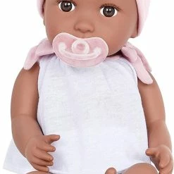 Babi - Baby Doll Dark 14inc With Body Suit & Pink Headband
