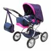 Bayer - Combi Grande Dolls Pram - Pink Unicorn -model toy shop BayerCombiGrandeDollsPramNavyUnicorn 11zon 1024x1024