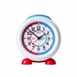 Easy Read Time Teacher Easy Read - Alarm Clock - Past/To - Red And Blue