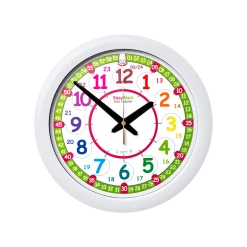 Easy Read Time Teacher Easy Read - Wall Clock - 24hr - Rainbow