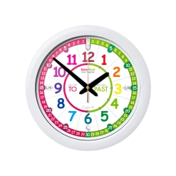 Easy Read Time Teacher Easy Read - Wall Clock - To/Past - Rainbow