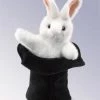 Folkmanis - Rabbit In Hat Puppet -model toy shop FM2269 1 1024x1024