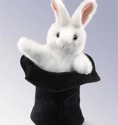 Folkmanis - Rabbit In Hat Puppet