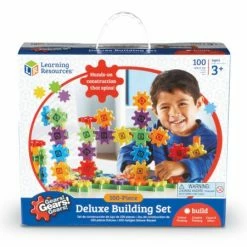 Learning Resources - Gears Gears Gears - Deluxe Building Set 100 Piece - Brights