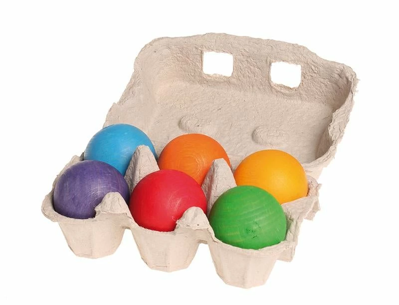 Grimms Toys Grimms - 6 Balls - Rainbow 1 Grimms Toys Grimms - 6 Balls - Rainbow