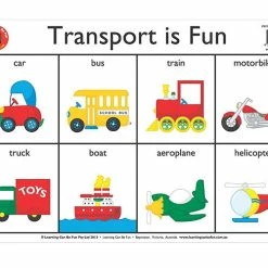 Edvantage - Placemat - Transport Is Fun