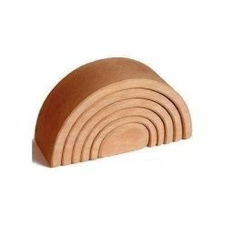 Grimms Toys Grimms - Stacking Wooden Rainbow - Natural - Medium