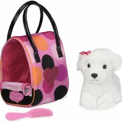 Pucci Pups - Pink Polka Dot Glam Bag With Bichon Frise