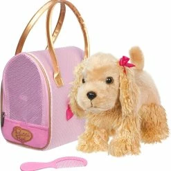 Pucci Pups - Gold Dot Glam Bag With Cocker Spaniel