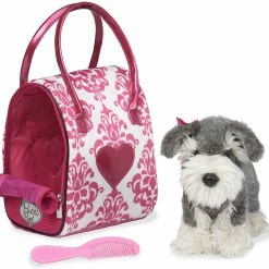 Pucci Pups - Pink And White Glam Bag With Schnauzer