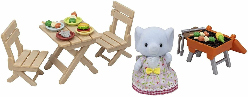 Sylvanian Families - BBQ Picnic Set With Elephant Girl 1 Sylvanian Families - BBQ Picnic Set With Elephant Girl