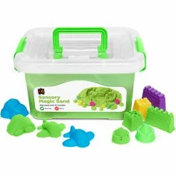 Edvantage EC - Sensory Magic Sand With Moulds 2Kg Tub Green