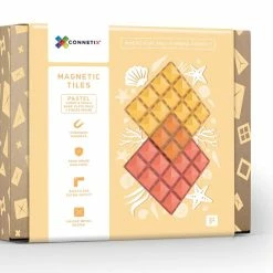 Connetix - 2 Piece Base Plate Pack - Lemon & Peach