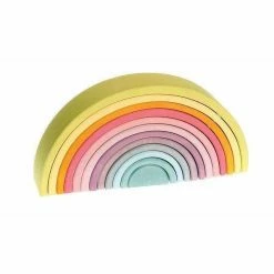 Grimms Toys Grimms - Stacking Wooden Rainbow - Pastel - Large