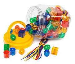 Edvantage - Lacing Beads - Translucent Jar Of 96